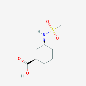 molecular formula C9H17NO4S B1475298 trans 3-Ethanesulfonylamino-cyclohexanecarboxylic acid CAS No. 2165711-41-9