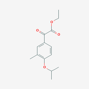 molecular formula C14H18O4 B1475299 Ethyl 2-(4-isopropoxy-3-methylphenyl)-2-oxoacetate CAS No. 1860876-04-5