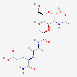 molecular formula C19H32N4O11 B1475300 Ac-muramyl-D-Ala-D-Glu-NH2 CAS No. 56816-18-3