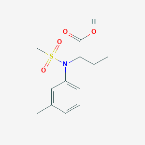 molecular formula C12H17NO4S B1475305 2-[(3-Methylphenyl)(methylsulfonyl)amino]butanoic acid CAS No. 1858240-47-7