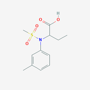 2-[(3-Methylphenyl)(methylsulfonyl)amino]butanoic acid
