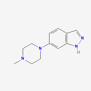 molecular formula C12H16N4 B14753067 6-(4-Methylpiperazin-1-YL)-1H-indazole CAS No. 940882-91-7