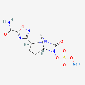 molecular formula C9H10N5NaO7S B14753171 Antibacterial agent 61 