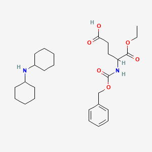 molecular formula C27H42N2O6 B14753189 N-cyclohexylcyclohexanamine;5-ethoxy-5-oxo-4-(phenylmethoxycarbonylamino)pentanoic acid CAS No. 4779-32-2