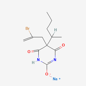 molecular formula C12H16BrN2NaO3 B14753241 Sodium 5-(2-bromoallyl)-5-(sec-pentyl)barbiturate CAS No. 3330-46-9