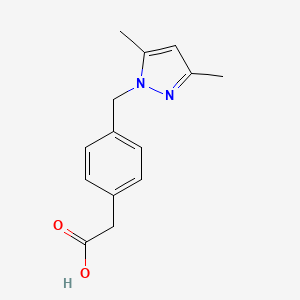 2-(4-((3,5-dimethyl-1H-pyrazol-1-yl)methyl)phenyl)acetic acid