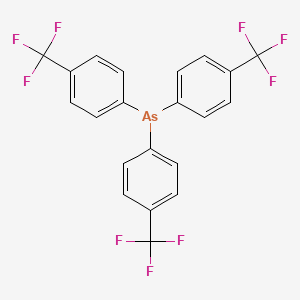 molecular formula C21H12AsF9 B14753304 Tris[4-(trifluoromethyl)phenyl]arsane CAS No. 809-14-3
