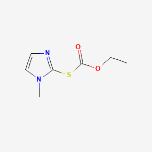 molecular formula C7H10N2O2S B14753313 O-Ethyl S-(1-methyl-1H-imidazol-2-yl) thiocarbonate CAS No. 497-98-3