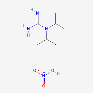 molecular formula C7H18N4O3 B14753332 Guanidine, 1,1-diisopropyl-, nitrate CAS No. 313-35-9