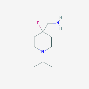 [4-Fluoro-1-(propan-2-yl)piperidin-4-yl]methanamine