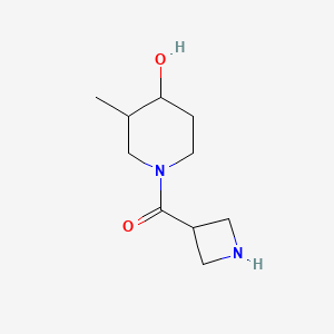 molecular formula C10H18N2O2 B1475338 Azetidin-3-yl(4-hydroxy-3-methylpiperidin-1-yl)methanone CAS No. 1593934-89-4