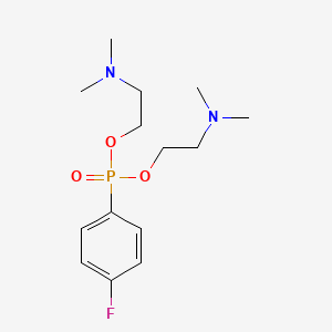 molecular formula C14H24FN2O3P B14753478 p-Fluorophenylphosphonic acid bis(2-(dimethylamino)ethyl) ester CAS No. 339-32-2