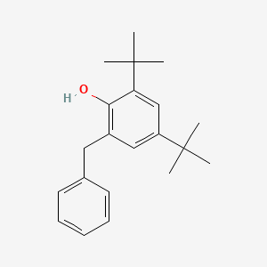 molecular formula C21H28O B14753666 Phenol, 2,4-bis(1,1-dimethylethyl)-6-(phenylmethyl)- CAS No. 3286-98-4