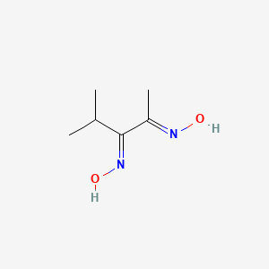 molecular formula C6H12N2O2 B14753745 (NE)-N-[(2E)-2-hydroxyimino-4-methylpentan-3-ylidene]hydroxylamine 