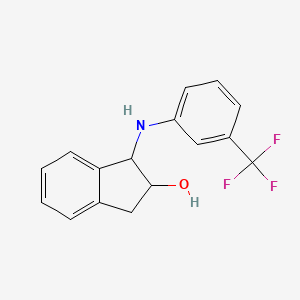molecular formula C16H14F3NO B14753761 1-[3-(trifluoromethyl)anilino]-2,3-dihydro-1H-inden-2-ol CAS No. 794-46-7