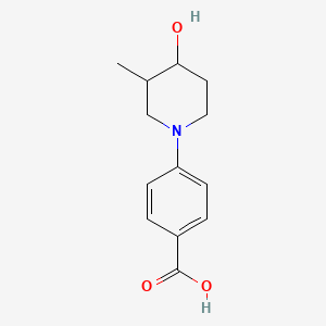 molecular formula C13H17NO3 B1475377 4-(4-Hydroxy-3-methylpiperidin-1-yl)benzoic acid CAS No. 1777555-60-8