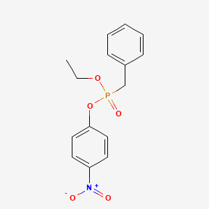 molecular formula C15H16NO5P B14753807 p-Nitrophenyl ethyl benzylphosphonate CAS No. 3015-70-1