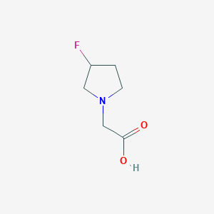 molecular formula C6H10FNO2 B1475389 2-(3-氟吡咯烷-1-基)乙酸 CAS No. 1888876-37-6