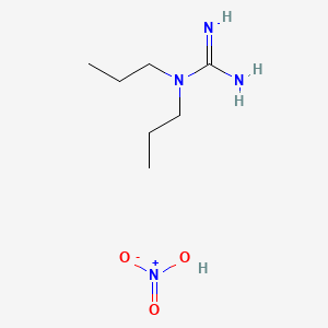 molecular formula C7H18N4O3 B14753907 Guanidine, 1,1-dipropyl-, nitrate CAS No. 329-72-6