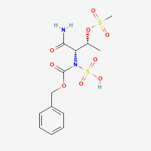 molecular formula C13H18N2O9S2 B14753962 N-Sulfonyl N-Benzyloxycarbonyl L-Threonine Amide O-Methanesulfonate 