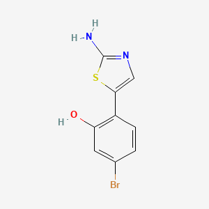 molecular formula C9H7BrN2OS B14753989 2-(2-Aminothiazol-5-yl)-5-bromophenol 