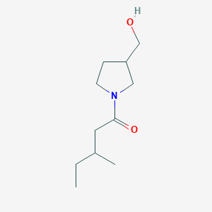 molecular formula C11H21NO2 B1475405 1-(3-(Hydroxymethyl)pyrrolidin-1-yl)-3-methylpentan-1-one CAS No. 1602542-15-3