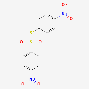 molecular formula C12H8N2O6S2 B14754051 Benzenesulfonothioic acid, 4-nitro-, S-(4-nitrophenyl) ester CAS No. 1041-15-2