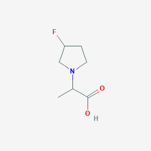 molecular formula C7H12FNO2 B1475412 2-(3-Fluoropyrrolidin-1-yl)propanoic acid CAS No. 1888650-86-9
