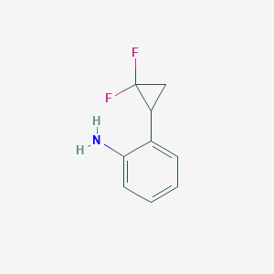 molecular formula C9H9F2N B1475413 2-(2,2-Difluorocyclopropyl)aniline CAS No. 1892415-35-8