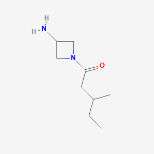 molecular formula C9H18N2O B1475415 1-(3-Aminoazetidin-1-yl)-3-methylpentan-1-one CAS No. 1595659-16-7