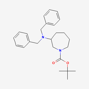 molecular formula C25H34N2O2 B14754173 Tert-butyl 3-(dibenzylamino)azepane-1-carboxylate 