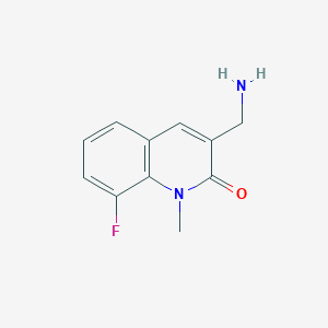 molecular formula C11H11FN2O B1475424 3-(aminomethyl)-8-fluoro-1-methylquinolin-2(1H)-one CAS No. 1897772-52-9