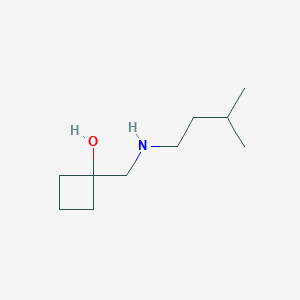 molecular formula C10H21NO B1475425 1-{[(3-Methylbutyl)amino]methyl}cyclobutan-1-ol CAS No. 1593372-68-9