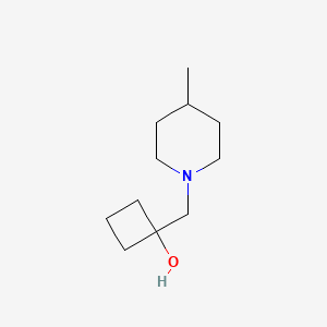1-[(4-Methylpiperidin-1-yl)methyl]cyclobutan-1-ol