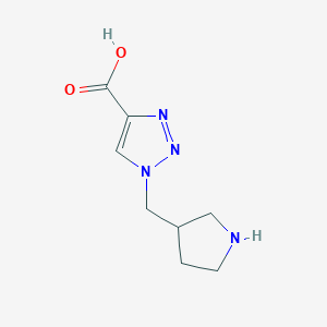 molecular formula C8H12N4O2 B1475431 1-(pyrrolidin-3-ylmethyl)-1H-1,2,3-triazole-4-carboxylic acid CAS No. 1896896-82-4