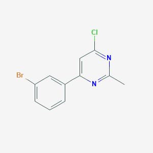 molecular formula C11H8BrClN2 B1475432 4-(3-Bromophenyl)-6-chloro-2-methylpyrimidine CAS No. 1549859-16-6