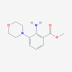 molecular formula C12H16N2O3 B1475433 Methyl 2-amino-3-morpholinobenzoate CAS No. 1550440-19-1