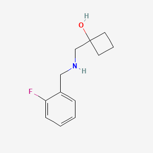 1-({[(2-Fluorophenyl)methyl]amino}methyl)cyclobutan-1-ol