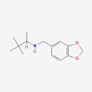 molecular formula C14H21NO2 B1475439 [(2H-1,3-benzodioxol-5-yl)methyl](3,3-dimethylbutan-2-yl)amine CAS No. 1775890-36-2