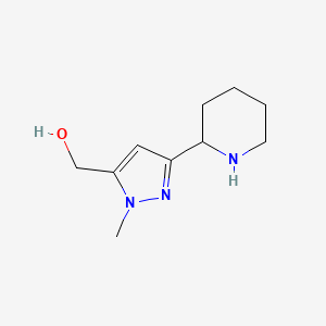 molecular formula C10H17N3O B1475446 (1-methyl-3-(piperidin-2-yl)-1H-pyrazol-5-yl)methanol CAS No. 1890342-89-8