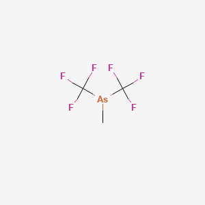 molecular formula C3H3AsF6 B14754483 Arsine, methylbis(trifluoromethyl)- CAS No. 431-76-5
