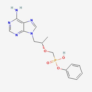 molecular formula C15H18N5O4P B14754559 phenyl hydrogen ((((S)-1-(6-amino-9H-purin-9-yl)propan-2-yl)oxy)methyl)phosphonate 