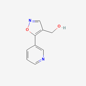 molecular formula C9H8N2O2 B1475457 (5-(Pyridin-3-yl)isoxazol-4-yl)methanol CAS No. 1891192-80-5