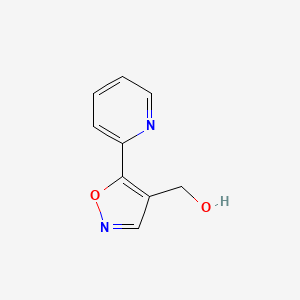 molecular formula C9H8N2O2 B1475458 (5-(Pyridin-2-yl)isoxazol-4-yl)methanol CAS No. 1897743-27-9