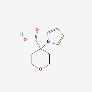molecular formula C10H13NO3 B1475460 4-(1H-pyrrol-1-yl)tetrahydro-2H-pyran-4-carboxylic acid CAS No. 1549445-24-0
