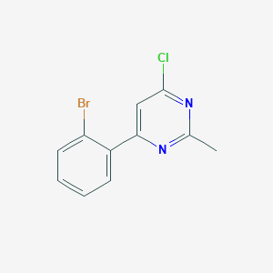 molecular formula C11H8BrClN2 B1475461 4-(2-Bromophenyl)-6-chloro-2-methylpyrimidine CAS No. 1553426-12-2
