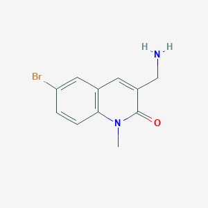 molecular formula C11H11BrN2O B1475463 3-(aminomethyl)-6-bromo-1-methylquinolin-2(1H)-one CAS No. 1895629-62-5