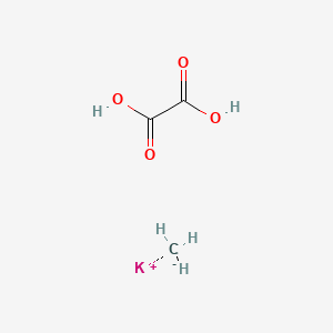 molecular formula C3H5KO4 B14754746 Potassium;carbanide;oxalic acid 