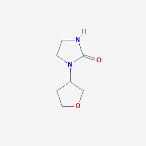 molecular formula C7H12N2O2 B1475476 1-(Tetrahydrofuran-3-yl)imidazolidin-2-one CAS No. 1544988-53-5