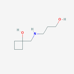 molecular formula C8H17NO2 B1475483 1-{[(3-Hydroxypropyl)amino]methyl}cyclobutan-1-ol CAS No. 1595939-46-0